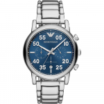 Emporio Armani Ajalooline Kollektsioon Sinine Roostevabast Terasest Meeste Kvarts Kronograafkell AR11132 sinine