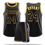 Lakers Kobe Bryant # 24 Korvpallivormi komplekt Teismelistele Poistele Korvpallivorm Must 24