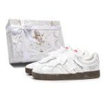 Adidas Neo VL Court 2.0 Da Vinci, Box, Dance Music Low top Skateboard Shoes Unisex Ecru HQ1802(TeamM-S-BOX) 42⅔ white