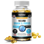Neuro Brain Kontsentratsiooni Kompleks Kapslid Parandavad M&auml;lu ja Kontsentratsiooni 120 Kapslit 120 capsules black