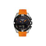 Tissot Kvartsmehhanismiga 100 Meetrit Veekindel Kell Sinine sihverplaat Titaanist korpus Kummirihm Meeste kellad T091.420.47.051.01 Black Dial