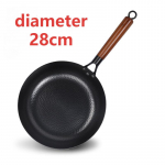 28 cm majapidamises k&auml;sitsi valmistatud malmist praepann nakkumatu pann praad lisatoit pann gaasipliit induktsioonpliit universaalne 28cm must