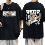 Luffy Gear 5 Meeste T-s&auml;rk Jaapani Anime One Piece Multikas T-s&auml;rk Unisex Monkey D Luffy Harajuku Y2k Streetwear Meeste R&otilde;ivad 2XL must