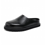 Platvormkingad Nahast Muulad Meeste Poolsaapad Mehele Sussid Paks P&otilde;hi Tagant Lahtised Vabaaja Kingad Pool-Loaferid Meeste Klipid 38