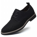 Meeste Nahast Kingad Suurused 38-50 PU Suede &Auml;rimehe Vabaaja Kingad Piiri&uuml;lene Luksusbr&auml;nd Pulmad Kontor Oxford Kingad 38 must