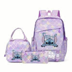 3 tk Lilo Stitch Angel Seljakott Laste Poiste T&uuml;drukute Koolikott L&otilde;unakotike Pinal A