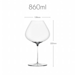 860ml/1000ml Suure Mahutavusega Sydonios Stiilis Luksuslik Burgundia Karikas Kristall K&auml;sit&ouml;&ouml;na Valmistatud &Auml;&auml;rmiselt &Otilde;huke Veiniklaas Aroma Suurendav Pokaal 1PCS