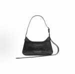 Acne Studios Platt Seeria T&auml;helogo T&otilde;mblukuga Suletav L&otilde;henenud Nahast T&otilde;mblukuga K&auml;ekott &Otilde;lakott Naiste Kotid Must A10349-900 Basic Set (Bag+Dust Bag)