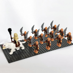 13tk/partii Tume Kuningas Sauron Angmar Orkidest ja Uruk Hai Elfi Vibumehed Armee Minifiguurid Relvadega Ehitusklotsid M&auml;nguasjad gray