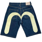 RogueWave Y2K Vintage L&uuml;hikesed P&uuml;ksid Harajuku Hip Hop Tr&uuml;kiga Kottis Denim Spordip&uuml;ksid Suvi Uued Meeste ja Naiste Gooti Korvpallip&uuml;ksid Streetwear M beige