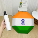India riigilipp Oranž Valge Roheline Triibud Ashoka T&scaron;akra Prindiga Automaatselt Kokkupandav Vihmavari Veekindel Tuulekindel Kompaktne Reisi-Umb