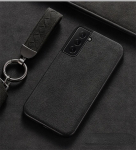 Alcantara telefoni&uuml;mbris Samsung Galaxy S25 Plus S26 S23 Ultra S24 S22 S21 S20 FE Note10+ Note 20 jaoks Luksuslik seemisnahast nahk&uuml;mbris S24FE black