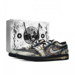 Jordan Air Jordan 1 Monster Lab, Arrogance Madalad Vintage Korvpallijalatsid Meeste Must Punane Kuld 553558-093(Team445-) 40