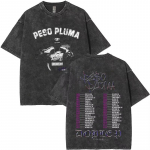 Laulja Peso Pluma Exodo Muusikaalbumi Tuur Vintage Pesitud T-s&auml;rk Unisex F&auml;nnidele &Uuml;lesuuruses L&uuml;hikeste Varrukatega Unisex Hip Hop Moet-s&auml;rk M
