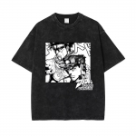 Anime JoJos Bizarre Adventure Kira Yoshikage Killer Queen Prindiga T-s&auml;rk Unisex Unisex T-s&auml;rgid Puuvillane Pestud T-s&auml;rk Harajuku T-s&auml;rk S
