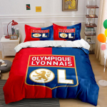 Olympique Lyonnais logo disain. Voodipesukomplektid Tekikotikomplektid Tekikotid Padjap&uuml;&uuml;rid(1 * Tekikott 2 * Padjap&uuml;&uuml;ri (tekk ei kuulu komplekti)) 135x200cm
