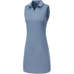 Skechers Polo Mugav Niiskust Imav Kiiresti Kuivav Pehme Moodne Varrukateta Kleit Naiste kleidid Tumesinine Hall P225W174-027C S