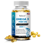 Omega-3 Kala&otilde;li Toidulisand, C-vitamiini, EPA, DHA-ga, 120 pehmet kapslit pudelis 120 Capsules white