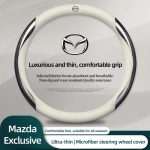 Mazda 3 5 6 SKYACTIV Axela Atenza CX30 CX5 CX8 CX9 MX5 RX8 RX7 BT50 jaoks S&uuml;sinikkiust Nahast Auto Roolikate Lisatarvikud gray