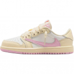 Travis Scott x Air Jordan 1 Low OG SP PS Shy Pink Laste tossud Muslin Sail University-Red IQ7605-100 32