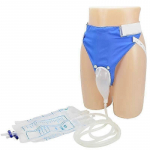 Kandev uriinikott uriinikateetri toruga 1000ml 2000ml Meestele Eakatele Uriinipidamatuse korral Voodihaigetele (Sinine/hall/valge) sinine
