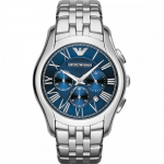 Emporio Armani AR1787 Sinise Kronograafi sihverplaadiga Meeste k&auml;ekell 44mm h&otilde;be