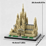 MOC 854 tk Barcelona kuulus katedraal Sagrada Familia ehitusklotsid Montaaž Linn Retro maja Tellised M&auml;nguasjad Festivali kingitused Only PDF