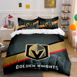 Vegas Golden Knights Voodipesukomplekt Voodipesu Tekikottide komplekt Tekikott Padjap&uuml;&uuml;rid (1 * Tekikott 2 * Padjap&uuml;&uuml;ri, ilma tekita) 135x200cm