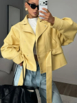 Euroopa ja Ameerika naiste riided 2026 kevad uus mood p&uuml;stkraega n&ouml;&ouml;riga v&ouml;&ouml;kohal l&uuml;hike v&auml;ike trenchcoat M beige