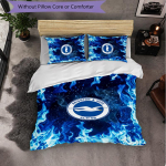 Brighton & Hove Albion Jalgpall 3-osaline Voodipesukomplekt Pehme Tekikottikomplekt Padjap&uuml;&uuml;ridega Tr&uuml;kitud Magamistoa Dekoorikomplekt Kodu jaoks 140cm*200cm