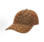 coach Signature Jacquard Pehme Krooniga Basepallim&uuml;ts, &Uuml;leni Tooniline C-logoga Taaskasutatud Kangas Kaarjas Nokk P&auml;evitus Vanaaegne Luksuslik UV-kaitse Vabaaja Isa M&uuml;ts adjustable khaki