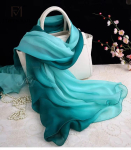 Fimtariah Naiste 100% puhas siidist sall  Hangzhou siidist bandana  Siidist ruudukujulised sallid  Naistele m&otilde;eldud tr&uuml;kitud kaelasall 200-65cm blue