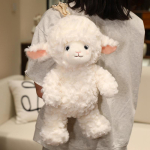 40cm Pl&uuml;&uuml;sist Lammas Loom Seljakott T&auml;idisloom Armas Pehme &Otilde;lakott Lastele T&uuml;drukutele S&uuml;nnip&auml;evakingitus about 40cm white