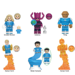 (6 tk Neli Fantastilist) 45 TK Fantastic Four Tulemees Kivimees Minifiguurid Ehitusklotsid Laste M&auml;nguasjad