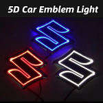 5D LED Auto Tagumine Logo Embleem Valgus Tagumine Pagasiruumi M&auml;rk Kleebis Dekoratsioon SUZUKI SWIFT Alto Wagon R Jimny Tarvikutele 8.05CM X 7.98CM blue
