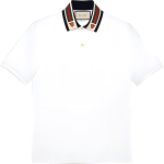 GUCCI Meeste Valge Puuvillane Polo V&ouml;&ouml; ja L&otilde;vipeaga 545714-XJAGU-9061 M white