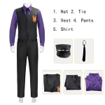 Anime William Afton Cosplay Kost&uuml;&uuml;m FNaF Purple Guy Kost&uuml;&uuml;m Five Nights /at Freddy's Doujin R&otilde;ivas Halloweeni Peo R&otilde;ivad M black