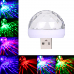 Kasulik 4W 3 LED USB RGB v&auml;rviline neoonvalgusega lavalamp diskobaaripeol puhas