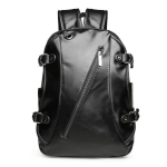 Nahast veekindel suur USB-disain k&otilde;rvaklappide avaga s&uuml;learvuti reisikooli Mochila Masculina kott must