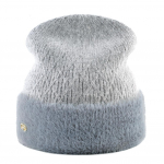 Kootud villane m&uuml;ts naistele, talvine soe k&uuml;&uuml;likukarusnahast nokam&uuml;ts naistele Elegantne Skullies m&uuml;ts kivikiviga 55-58CM hall