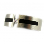 Bague Acier 'Tony' Noir Acier 60 h&otilde;be