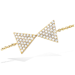 Les Tr&eacute;sors De Lily [L7047] - Bracelet Plaqu&eacute; or 'Noeud Romantique' blanc dor&eacute; - 17x10 mm kuld