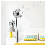 Les Tr&eacute;sors De Lily [P2743] - Kleebiste leht  Dandelions  - 50x70 cm must