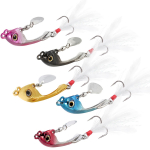 Metallist Mini VIB lusikaga kalap&uuml;&uuml;gi landiga 5 tk talvised j&auml;&auml;landid kalastustarbed Crankbait vibratsioonispinner 5PCS