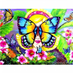 V&auml;rvikas multikas kasside teemantmaal T&auml;isruudukujuline &uuml;mmargune rhinestones pildid DIY teemantmosaiik 20X30CM