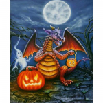 Teemanttikandid Ristpistes Draakonipildid kividest 5D DIY Teemantmaaling T&auml;ispuurivaik Halloweeni kingitus 20X30CM