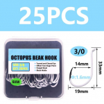 25tk/karp helendav terasest imporditud kaheksajala nokakonks Offset Classica s&ouml;&ouml;dakonksud s&uuml;vamere &ouml;&ouml;p&uuml;&uuml;gikonks 3/0 4/0 5/0 6/0 7/0 #3/0