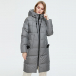 Mantel Astrid Thick Slim Wome Long moodne vabaaja kapuutsiga tuulekindel puuvillane 5XL kadetthall v&auml;rv