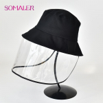 SOMALER s&uuml;litamisvastane kaitsem&uuml;ts puuvillane tolmukindel kate tipuga m&uuml;tsi pritsmevastane kork One Size must