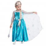 Lastele T&uuml;drukutele J&auml;&auml;-Lumi lugu Kuninganna printsessi cosplay kleit j&otilde;ulupeo uhke kleit S